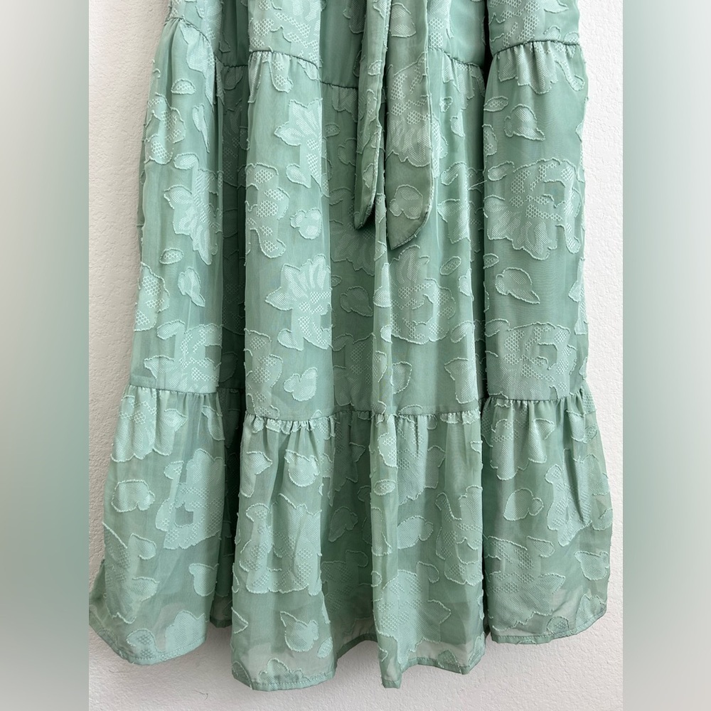 Polagram Midi Dress with Puffy Sleeve | size L - Picture 5 of 12